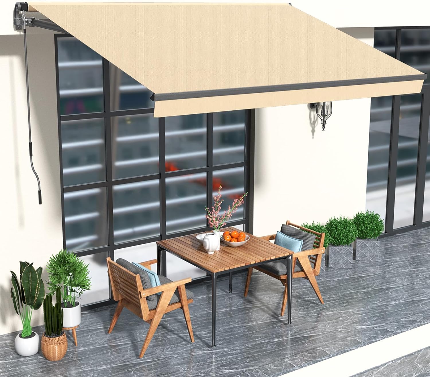 HOMEDEMO Retractable Awning for Patio